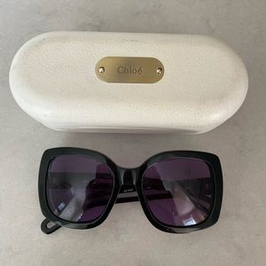 Chloe oversized black sunglasses
